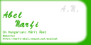 abel marfi business card